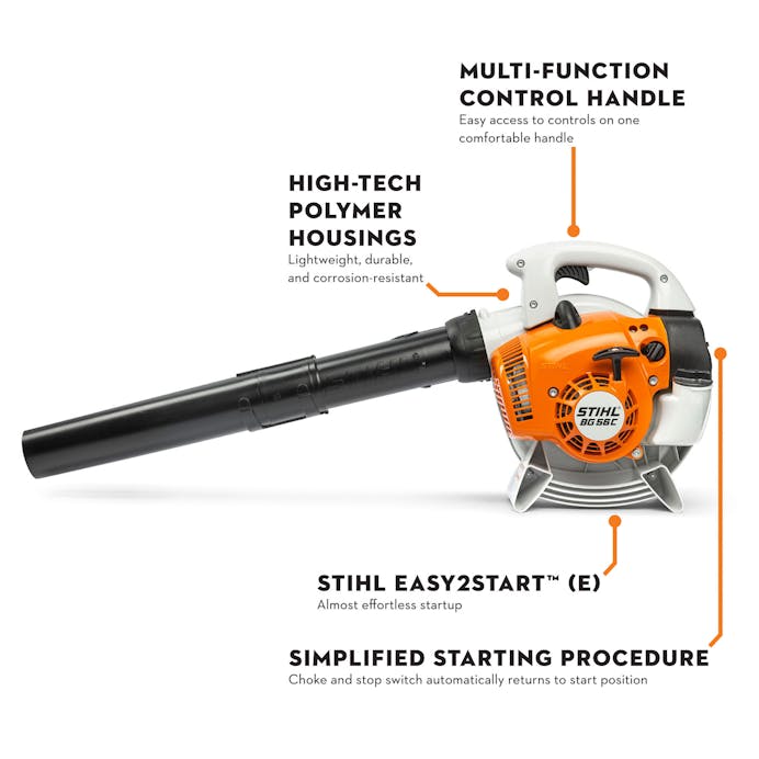 STIHL® BG 56 C‑E Handheld Blower | 27.2 cc Engine | 13 Newtons Blowing Force