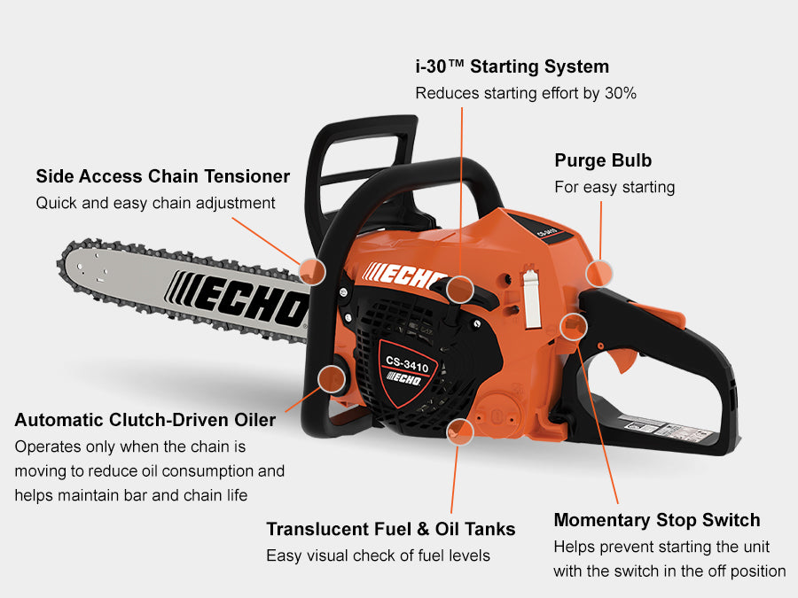 ECHO CS-3410 Chainsaw with 14 Inch Bar and Chain