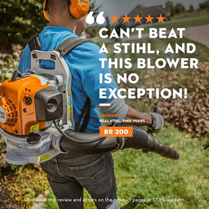 STIHL® BR 200 Backpack Blower | 27.2cc Engine | 12 Newtons Blowing Force