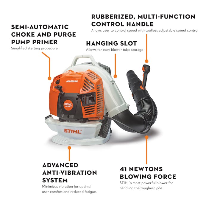 STIHL® BR 800 X MAGNUM® Backpack Blower | 79.9cc Engine | 41 Newtons Blowing Force