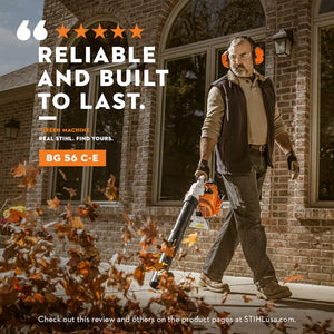 STIHL® BG 56 C‑E Handheld Blower | 27.2 cc Engine | 13 Newtons Blowing Force