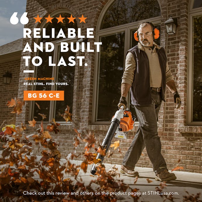 STIHL® BG 56 C‑E Handheld Blower | 27.2 cc Engine | 13 Newtons Blowing Force